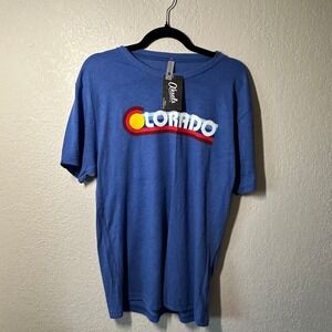 Next Level Apparel Colorado Graphic T Shirt Blue Size Large‎